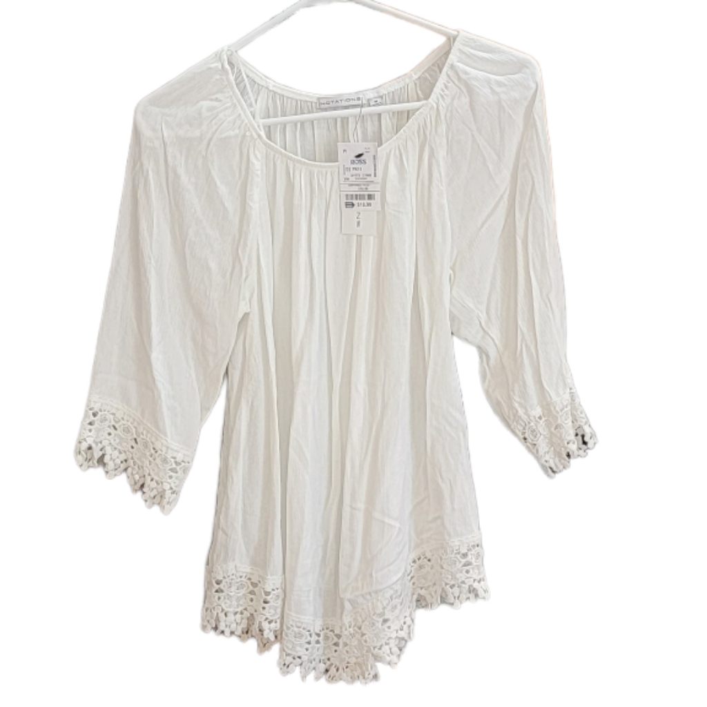Notations Medium Ruffled Blouse